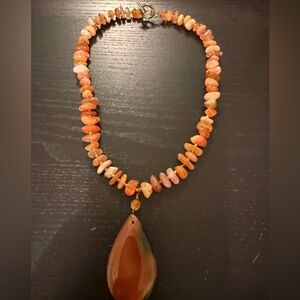 Orange Beaded Necklace